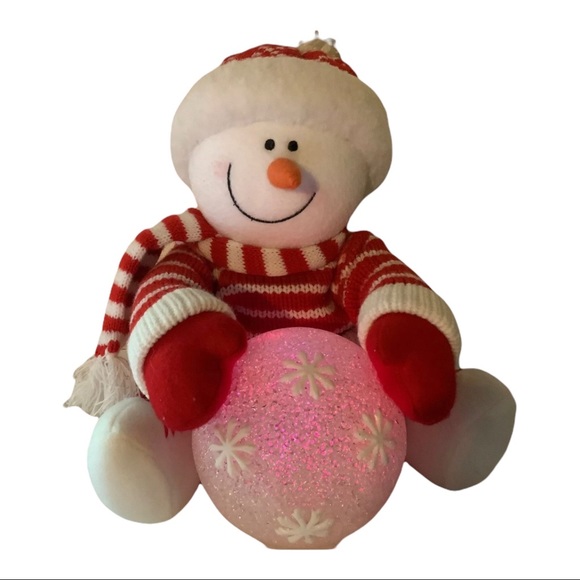 Avon Snowy Glow Plush Snowman LCD Multicolor Light Changing Christmas Decoration - Picture 11 of 14